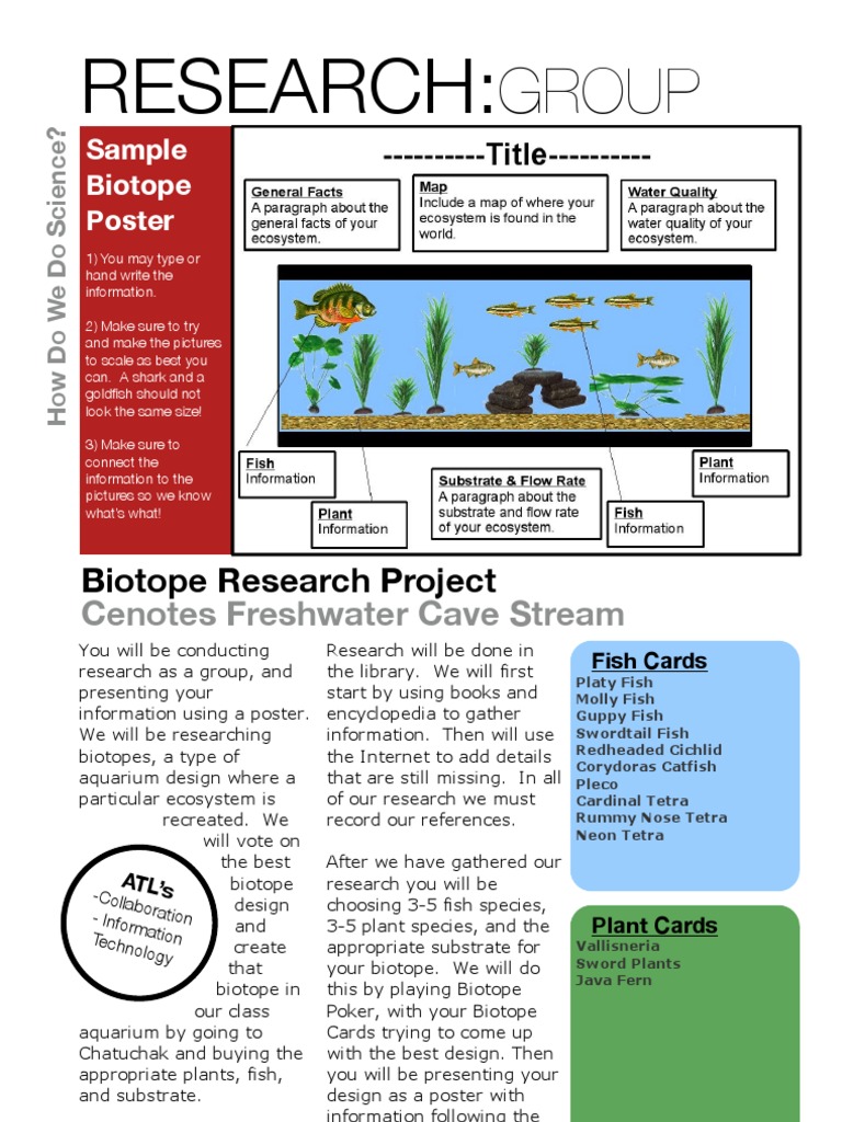 Biotope Research Project Guide | PDF | Habitat | Fish And Humans
