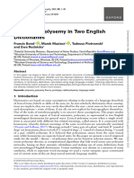 Models of Polysemy in Two English Dictionaries