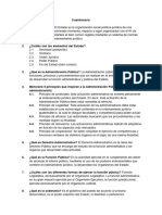 Cuestionario Primer Parcial Derecho Administrativo II
