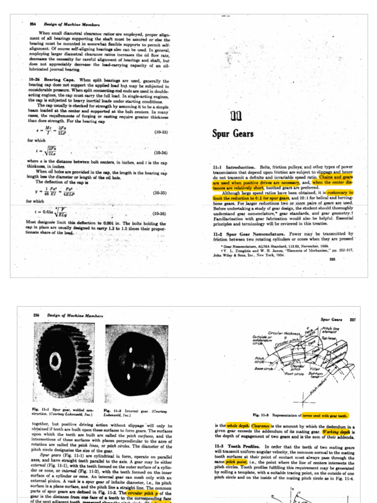 Spur Gear Online Lecture Notes | PDF