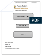 2023 Grade 10 Test 1