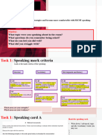 Speaking and Task Analysis