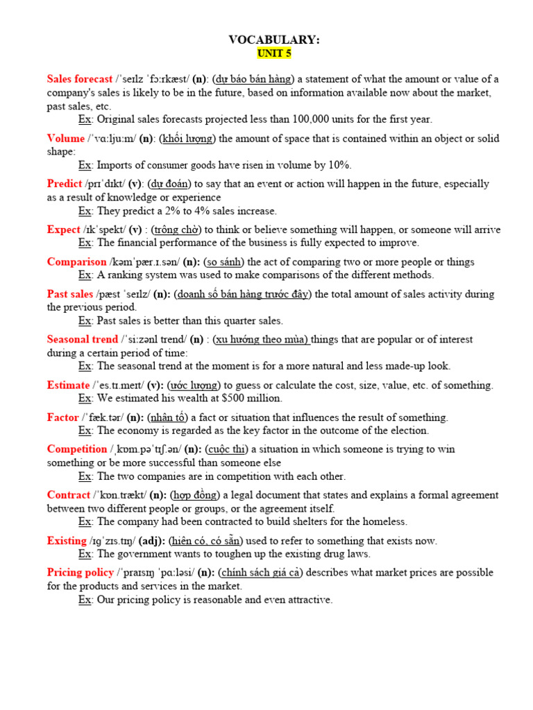 Business Vocabulary Units 5-8 Guide | PDF | Insurance | Loans