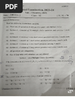 Class 11 Chemistry Annual Paper Agra Region 2023-204