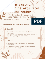 Contemporary Philippine Arts From The Region Q3-Lesson 1 Output
