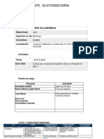 Reporte Actividades Diarias