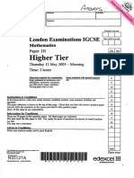 iGCSE A MAY 2005 PAPER 3H MS