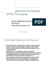 Rapid Application Development (RAD), Prototyping: SI-216 Analisa Dan Desain Sistem Informasi II Rosa Ariani Sukamto, ST