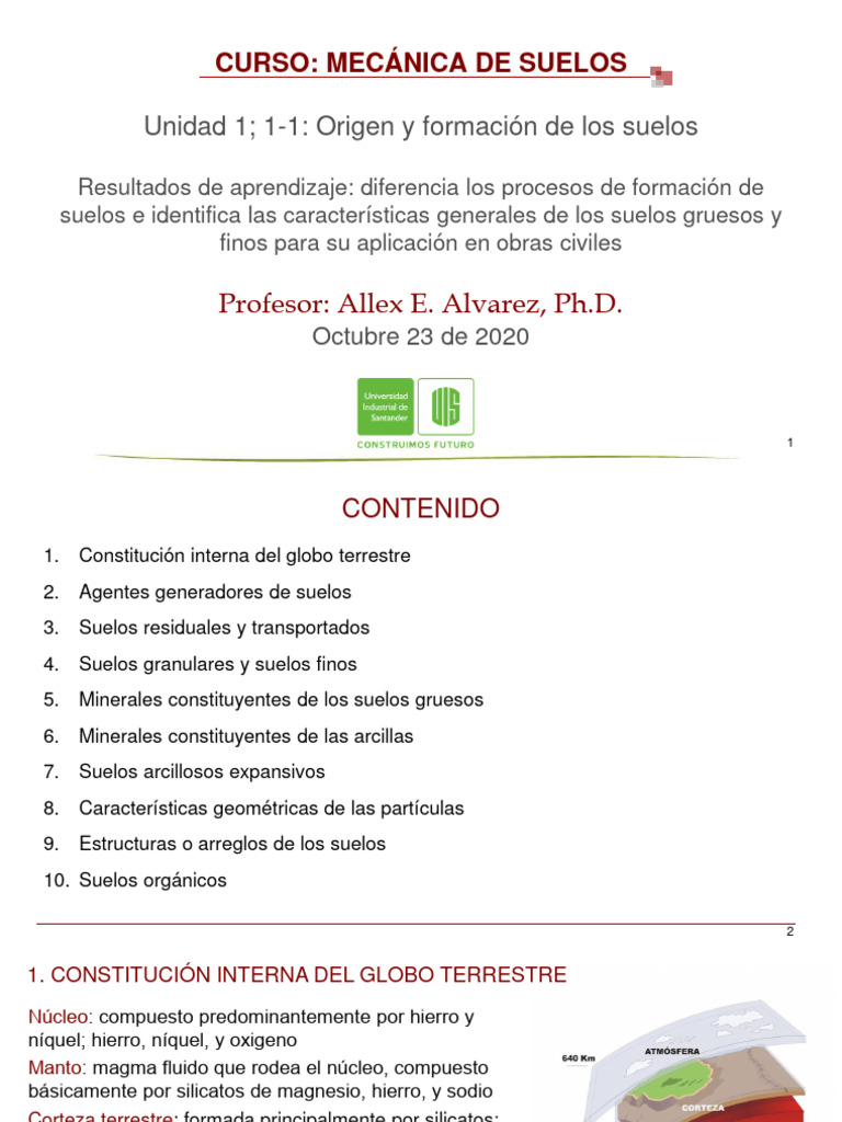 Aealval - 1-1 Origen y Formacion de Los Suelos | PDF | Tierra | Suelo