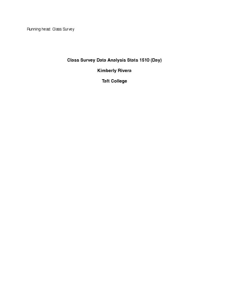 Class Survey Data Analysis Insights | PDF | Survey Methodology | Statistics