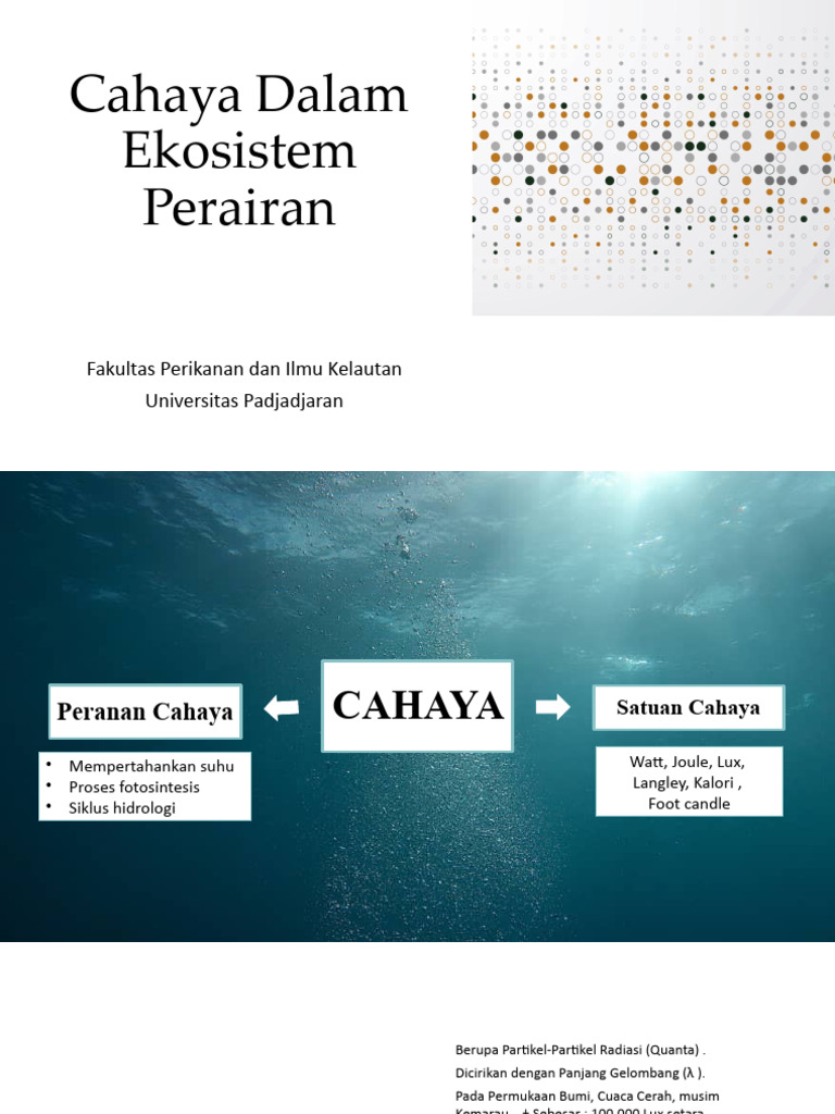 Cahaya Dalam Ekosistem Perairan | PDF | Sains & Matematika