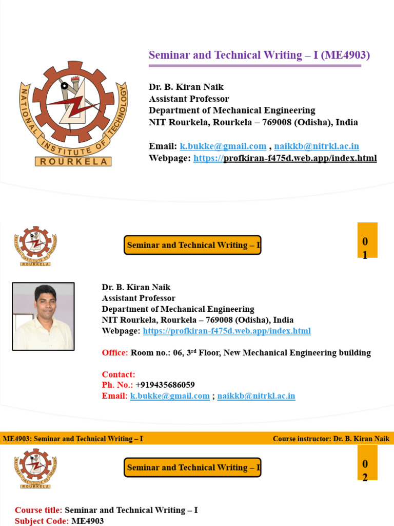 Seminar and Technical Writing Course | PDF | Academia