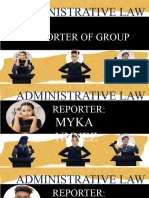 Administrative Law: Reporter of Group 1