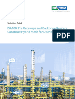 ISA100.11a Gateways and Backbone Routers Construct Hybrid Mesh For Distributed WSN