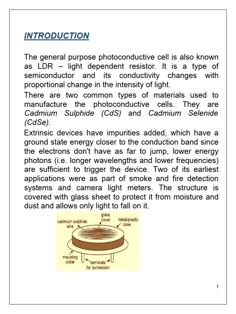 LDR Project XII Physics Investigatory Project | PDF | Electrical ... 