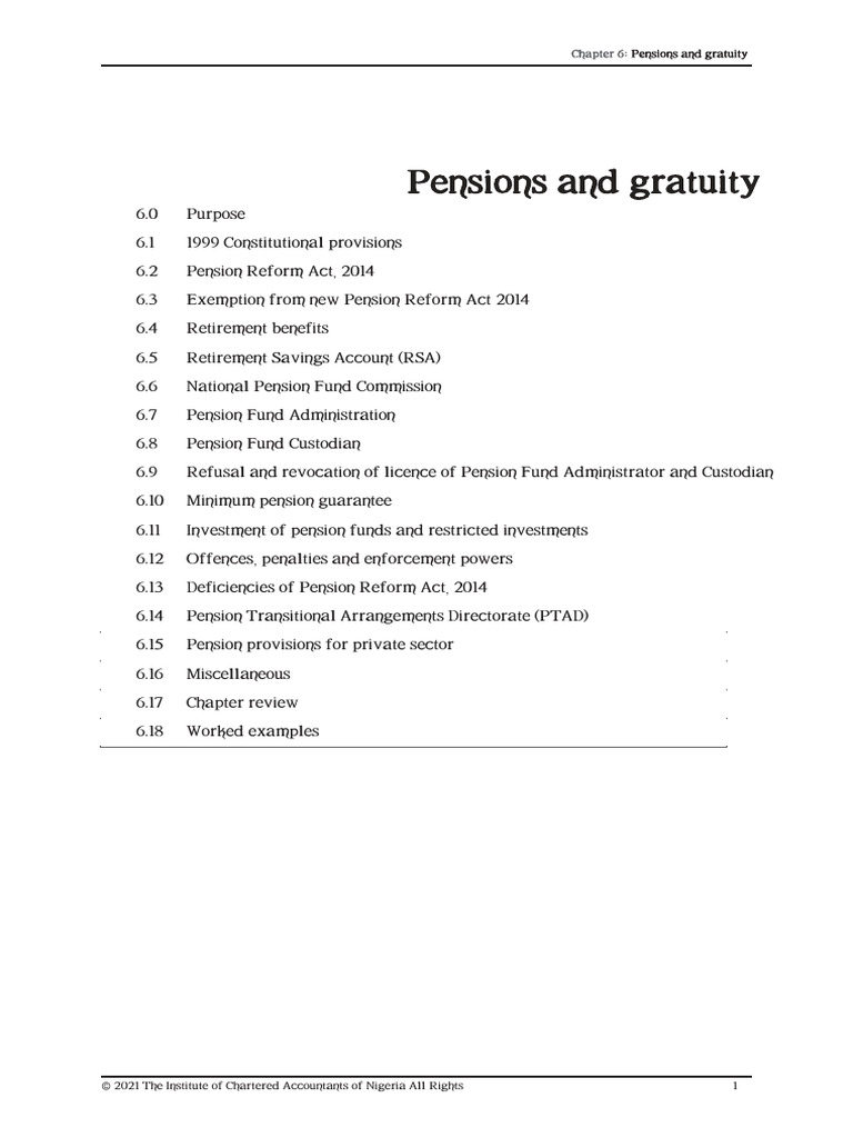 Pension and Gratuity - Psaf | PDF | Pension | Retirement