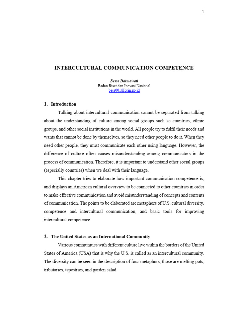 Intercultural Communication Competence | PDF | Social Science | Science ...