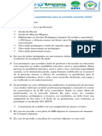 Orden de Presentacion CV - Contrato Docente 2024