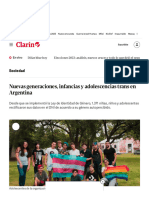 Nuevas Generaciones, Infancias y Adolescencias Trans en Argentina