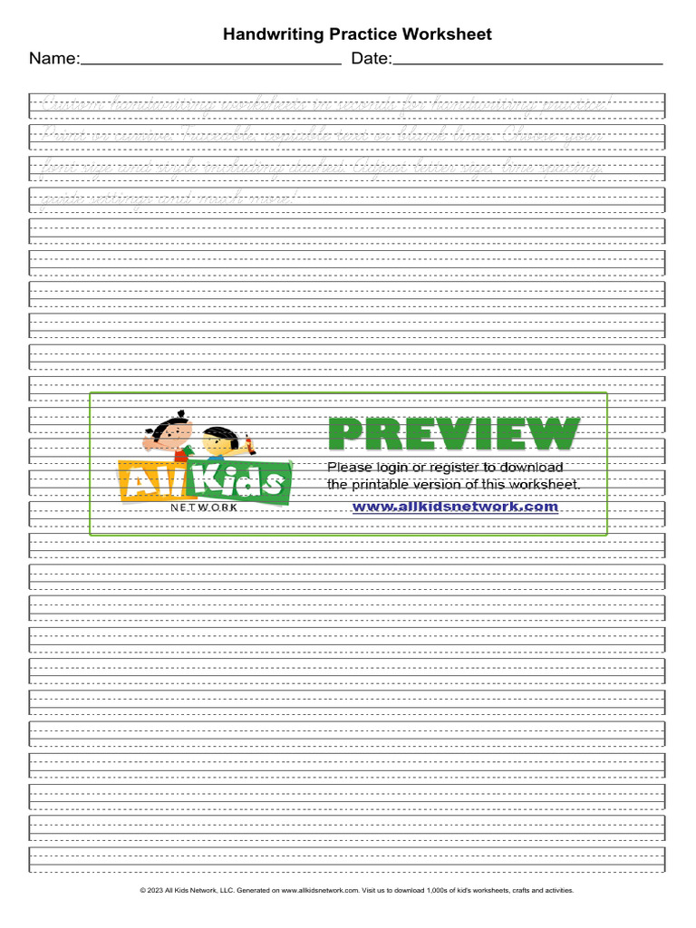 Handwriting-Worksheet Uiid Ps A4 Preview 1 GLH Smallest Dls 0 FWB 1 Ts ...