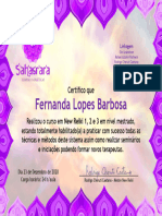 Fernanda Lopes Barbosa - Certificado New Reiki