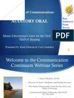 Auditory Oral - Communication Continuum Final