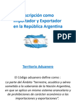 Inscripcion Como Importador y Exportador en La Republica Argentina