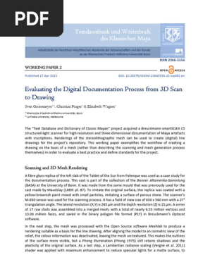 Evaluating the Digital Documentation Process from 3D Scan to Drawing