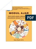 Modul Ajar Bahasa Indonesia - Teks Eksplanasi - Mengapa Dan Bagaimana Sesuatu Itu Terjadi - Fase D