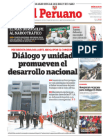 El Peruano: Diálogo y Unidad Promueven El Desarrollo Nacional