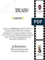Certificado: Cine-Pet