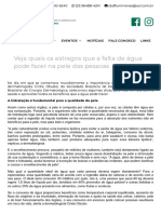 Veja Quais Os Estragos Que A Falta de Água Pode Fazer Na Pele Das Pessoas - SBD-FL