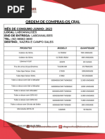 Ordem de Compra Cral