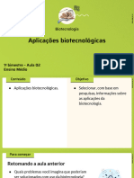 Aplicações Biotecnológicas: Biotecnologia