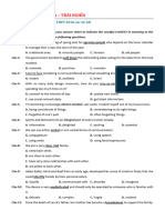 28 câu đồng nghĩa - trái nghĩa trích đề Sở GD