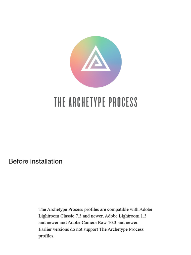 Installing Archetype Process Profiles | PDF | Adobe Photoshop | Software