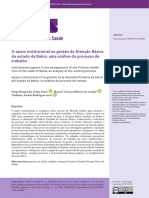 O Apoio Institucional Na Gestão Da Ab - Ba - Uma Análise Do Processo de Trabalho