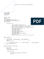 Sample Program Implementation File I