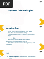 Python - Data Structures Lists Tuples