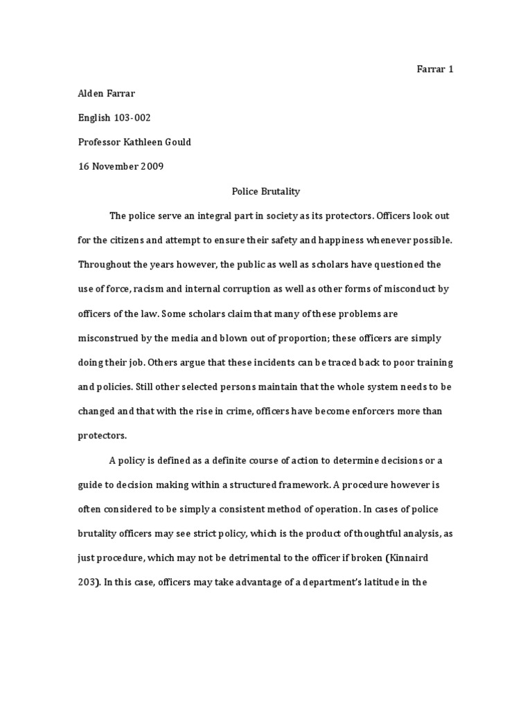Police Brutality Essay Writing | Guide & Topics