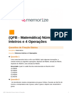 (QBF Matemática) - Números Inteiros e 4 Operações