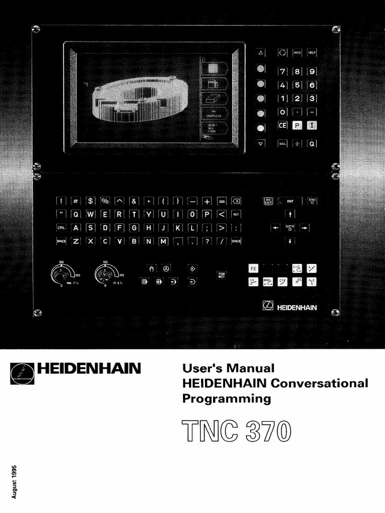 TNC 370 User Manual: Programming Guide | PDF | Circle | Computer Keyboard