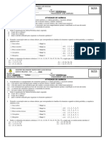 ATIVIDADE DE QUÍMICA - 100 e 101