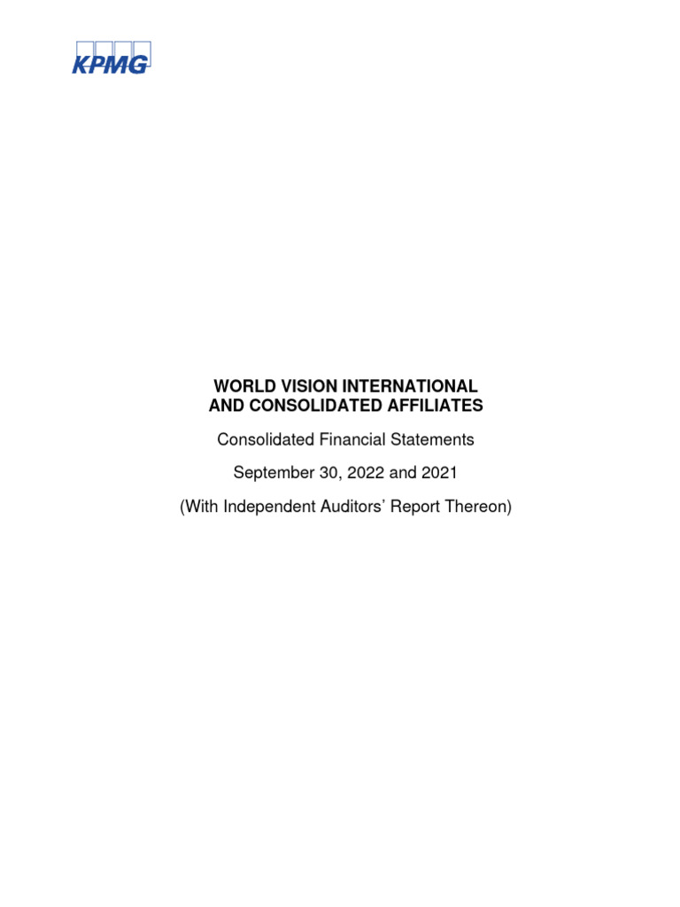 World Vision Financial Report 2022 | PDF | Finance & Money Management