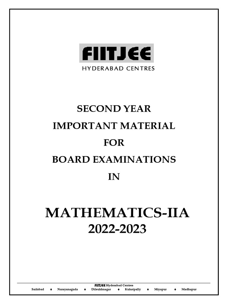 Second Year Maths Ex 2.6