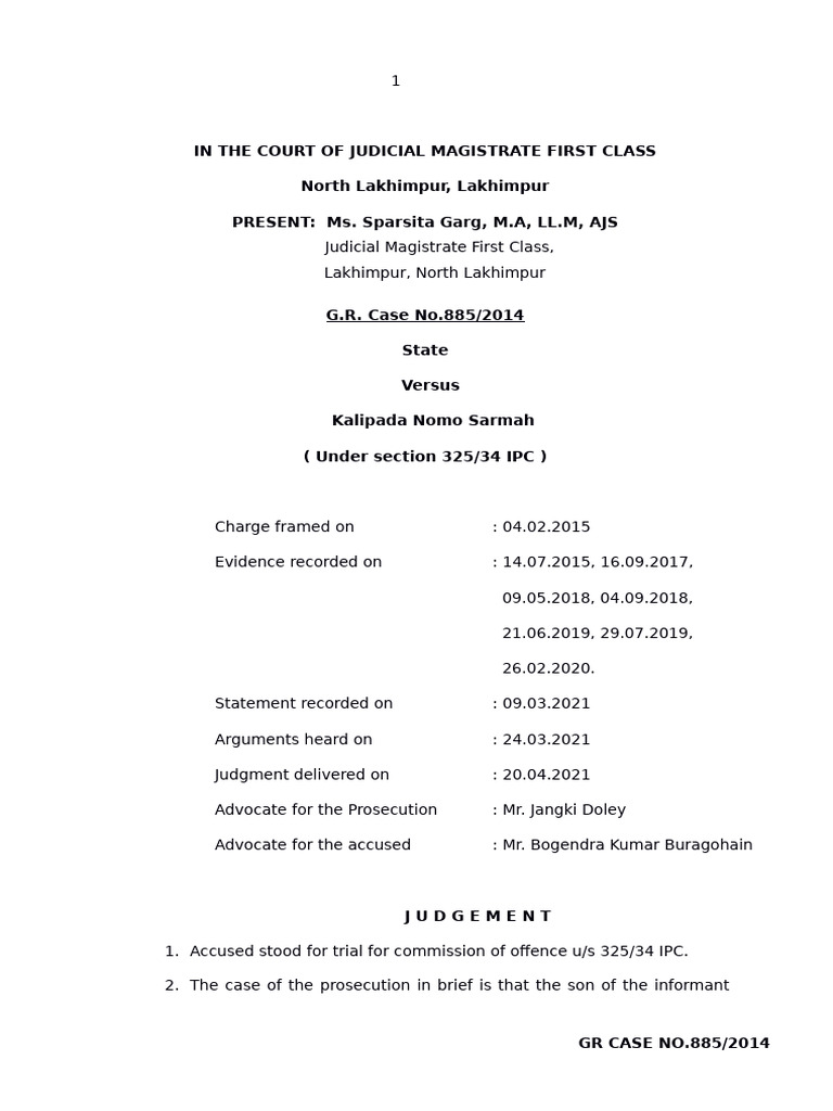 Court Case Judgment Analysis | PDF | Common Law | Criminal Justice