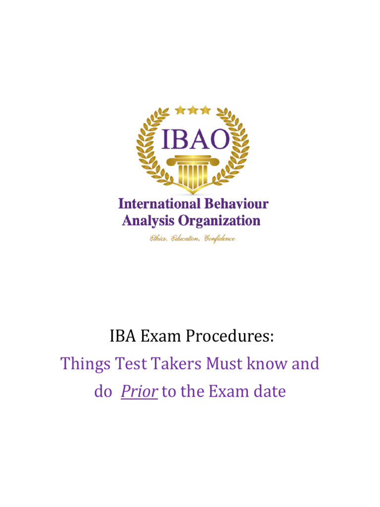 Iba exam procedures v101 pdf