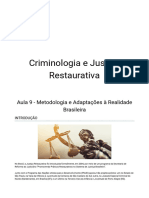 Criminologia e Justiça Restaurativa - Aula 9