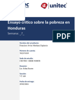 Ensayo Pobreza en Honduras