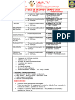 Lista de Útiles de Segundo Grado